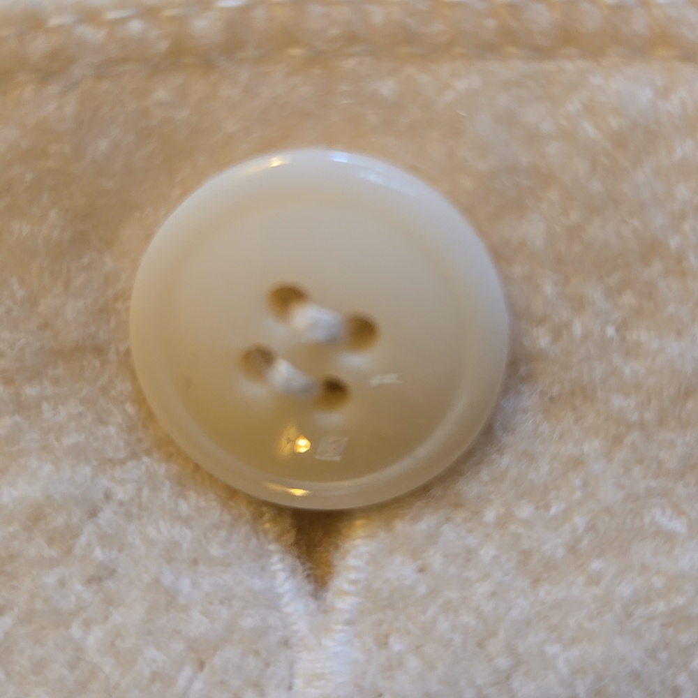 Ann Taylor-Wool ivory button down front hooded sweater Sz S - Picture 4 of 7